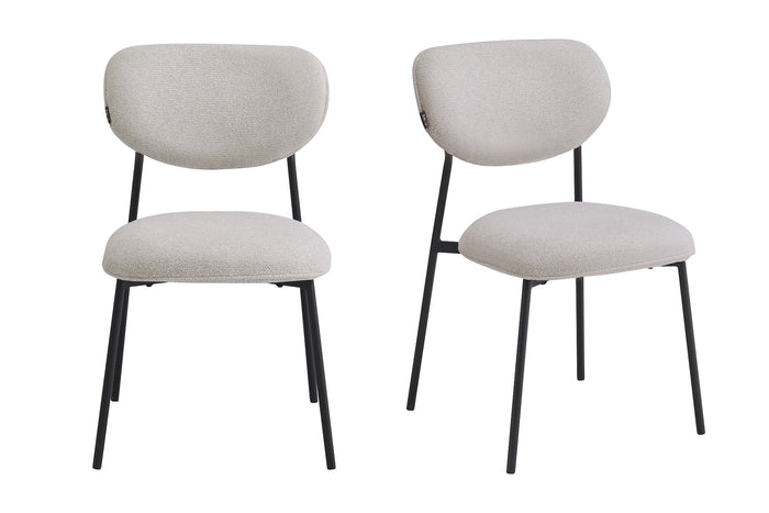 Furnihaus Eetkamerstoel Amalia Teddy Beige Set van 2