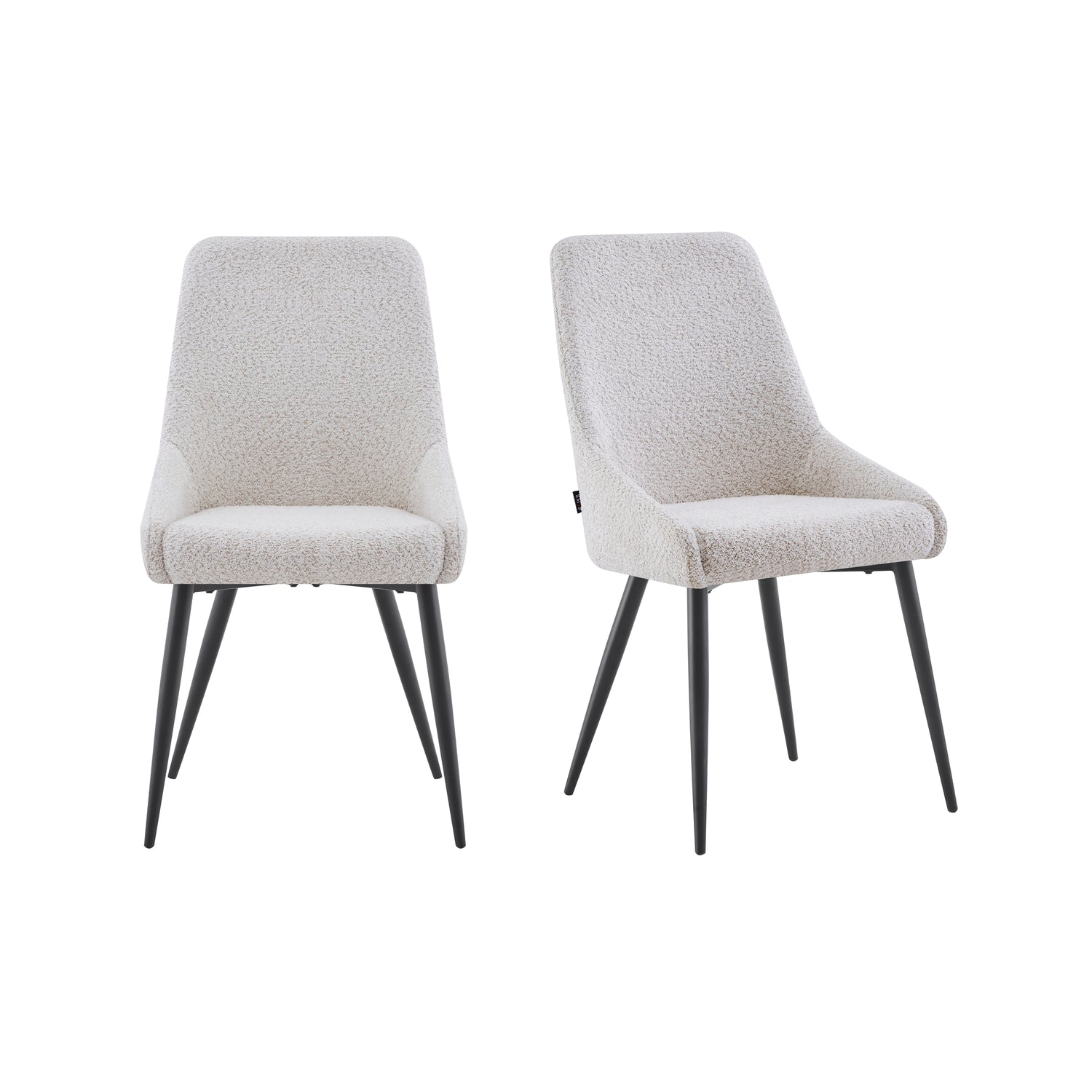 Furnihaus Eetkamerstoel Oscar Boucle Beige Set van 2