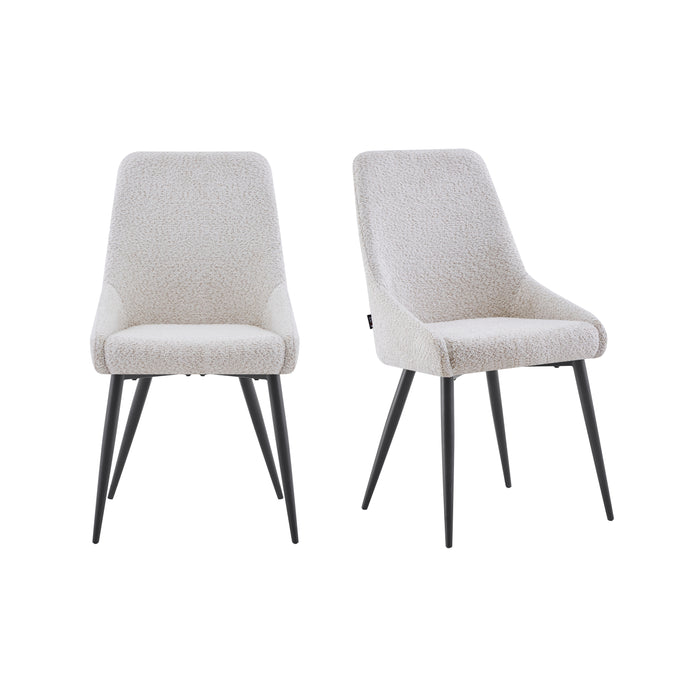 Furnihaus Eetkamerstoel Oscar Boucle Beige Set van 2