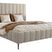 NADUVI Collection Bedframe Flores velvet 140x200 met opbergvak