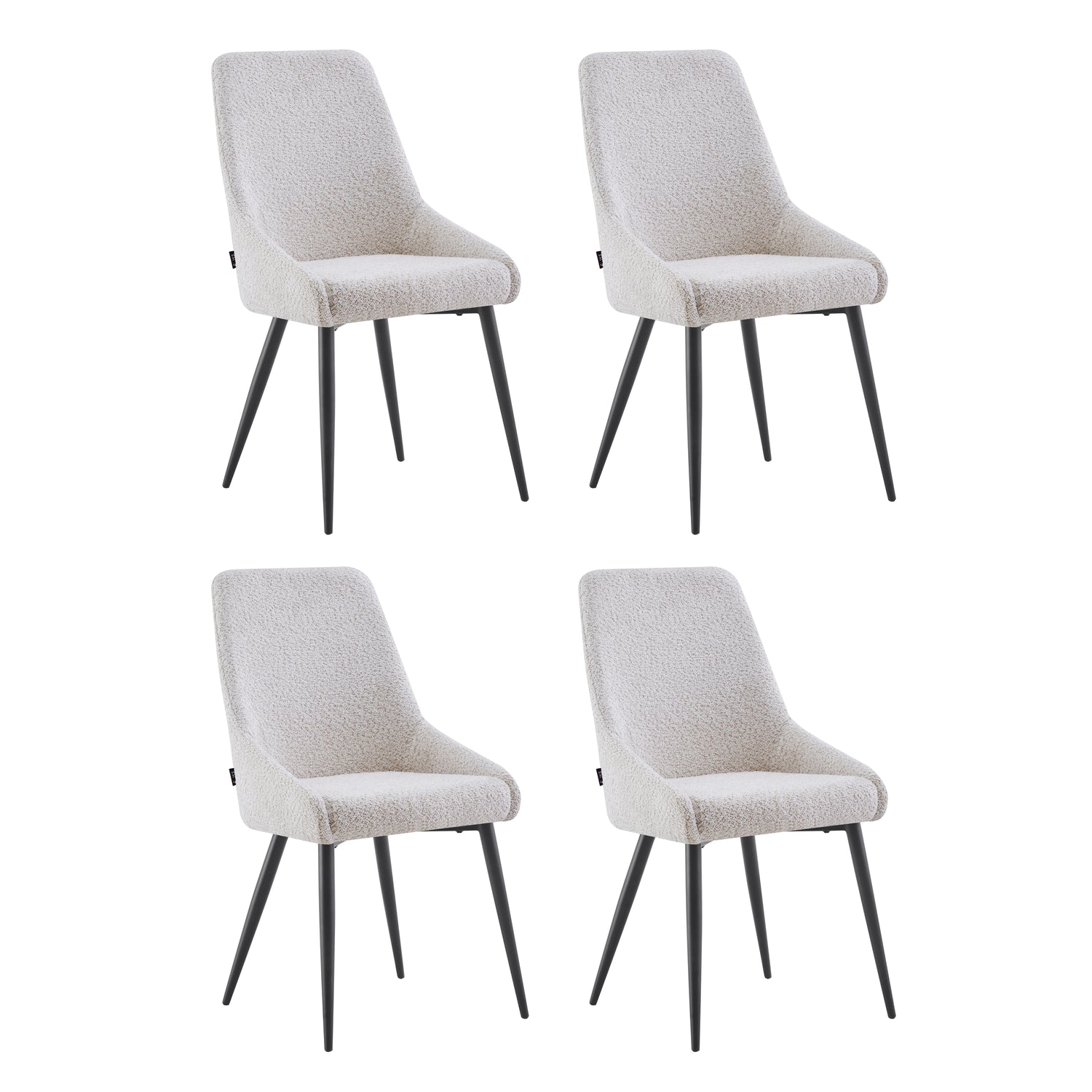 Furnihaus Eetkamerstoel Oscar Boucle Beige Set van 4