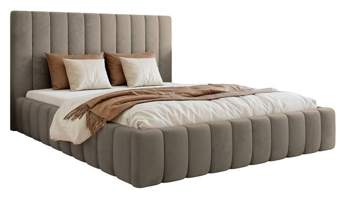 NADUVI Collection Bedframe Flores velvet 140x200 met opbergvak