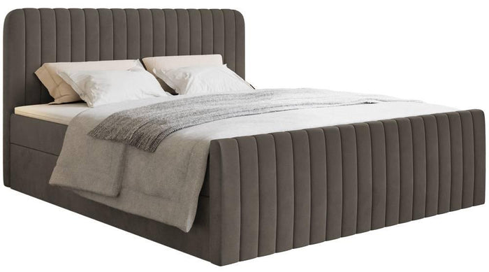 NADUVI Collection Boxspring Adrien velvet met opbergvak 160x200