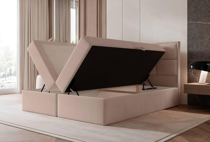 NADUVI Collection Boxspring Antonia velvet met opbergvak 180x200