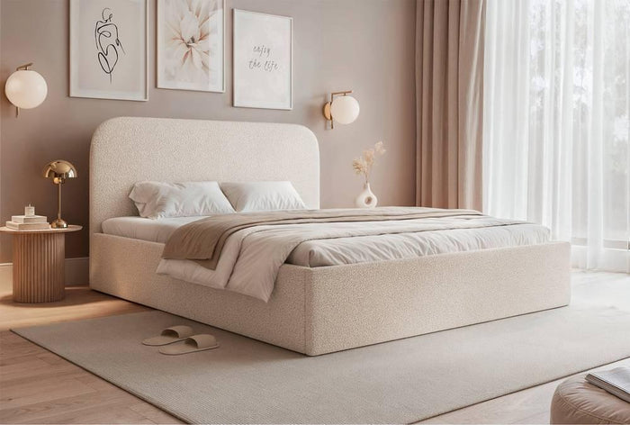 NADUVI Collection Bedframe Fia 180x200 bouclé met opbergvak