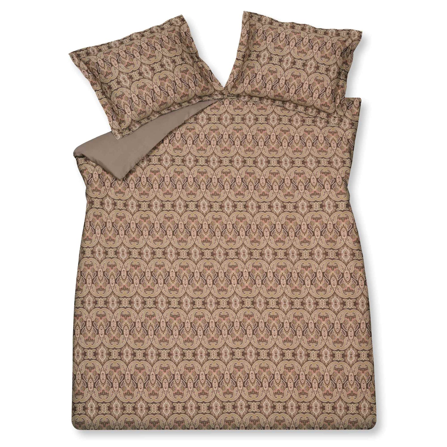 Dekbedovertrek Happy Space Multi | 140 x 200|220 cm | Beige | Bruin