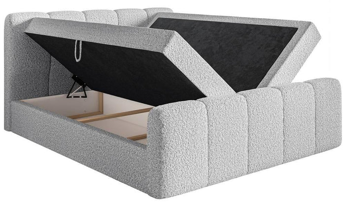 NADUVI Collection Boxspring Chloe 140x200 bouclé met opbergruimte