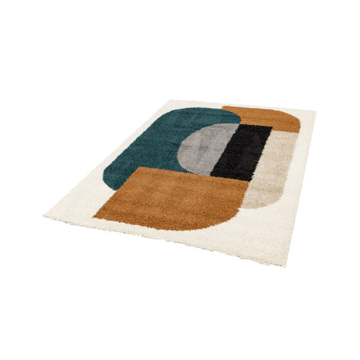 sweeek - Shaggy interieurtapijt, geometrisch patroon, veelkleurig