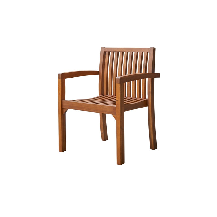 Tikamoon - Pilar - Set van 2 tuinstoelen met armleuning in massief ac…