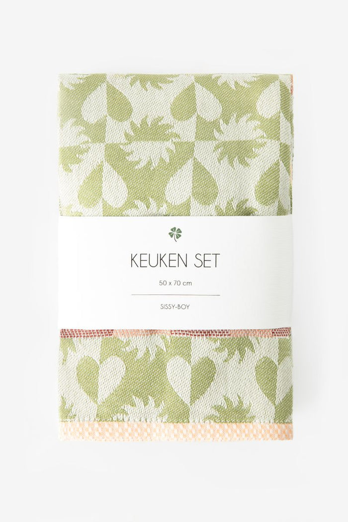 Sissy-Boy Groene handdoek en theedoek