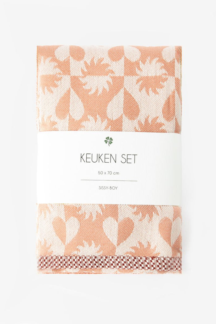 Sissy-Boy Roze handdoek en theedoek