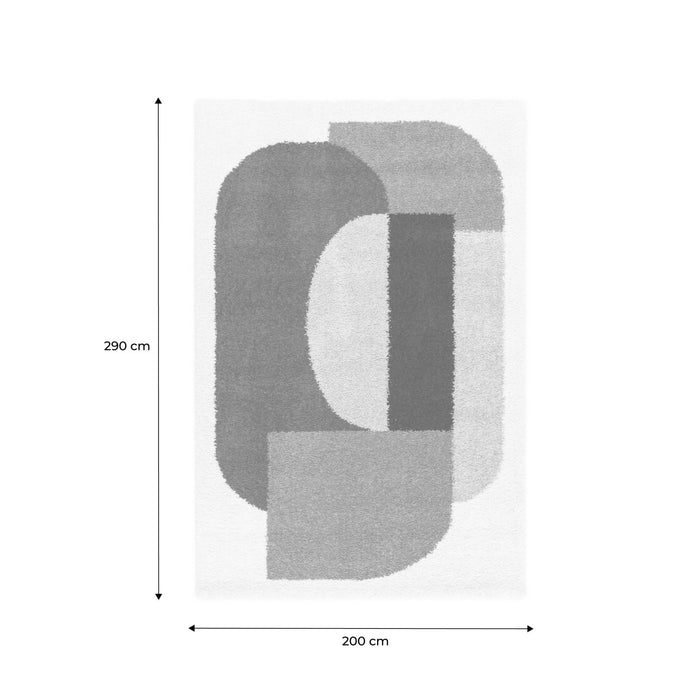 sweeek - Shaggy tapijt voor binnen, geometrisch patroon, veelkleurig
