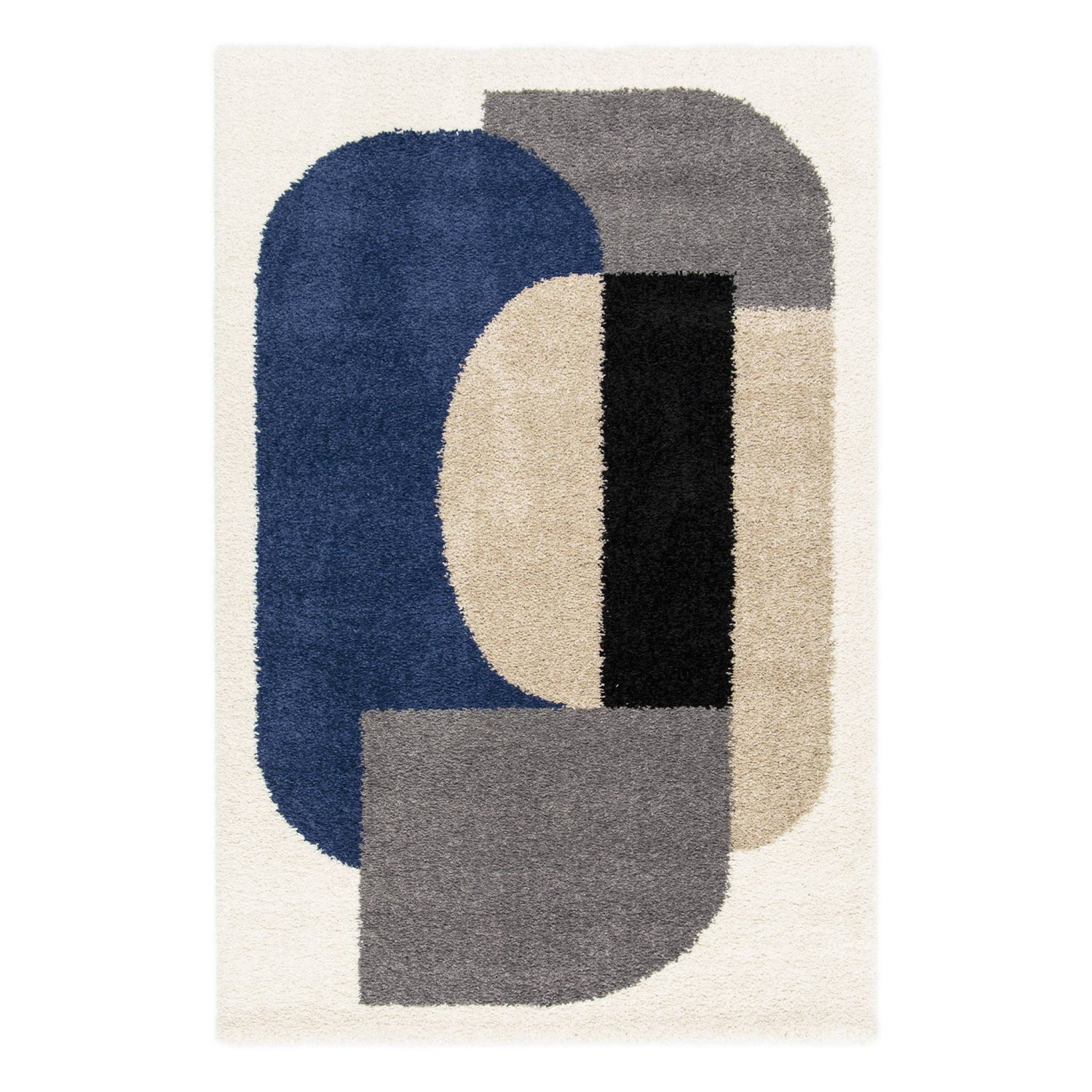 sweeek - Shaggy tapijt voor binnen, geometrisch patroon, veelkleurig