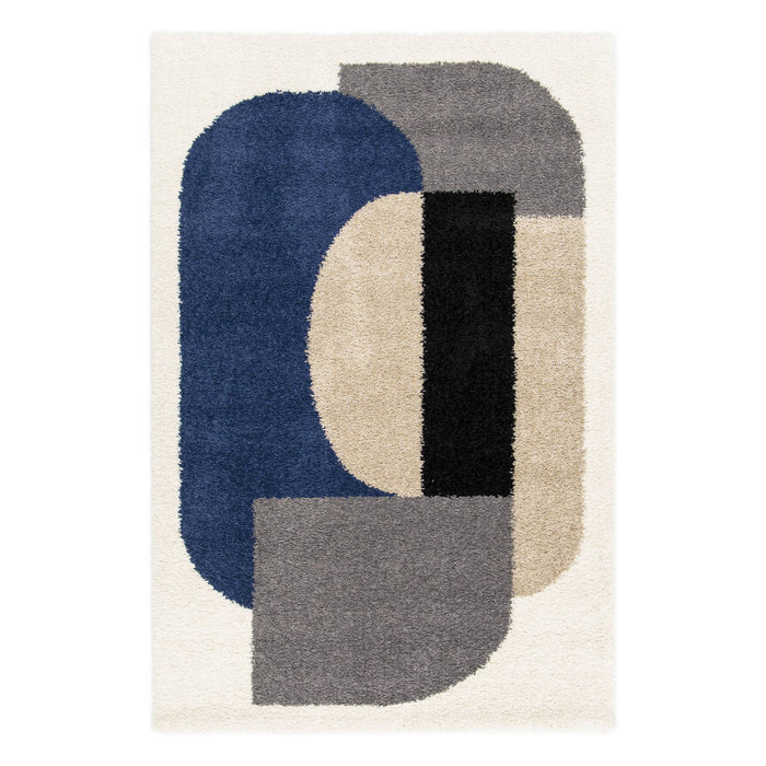 sweeek - Shaggy tapijt voor binnen, geometrisch patroon, veelkleurig