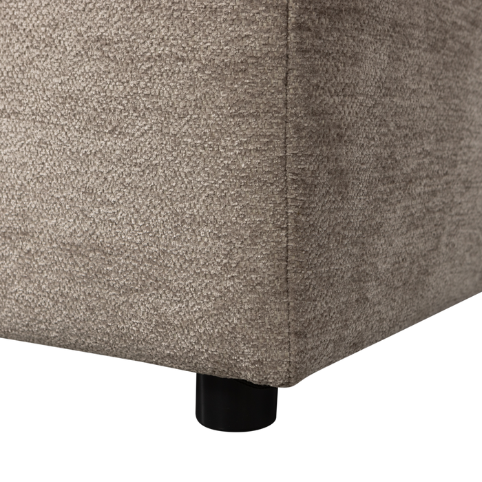 WOOOD Tibas Chaise Longue Hoekbank Links - Geweven Stof - Zand