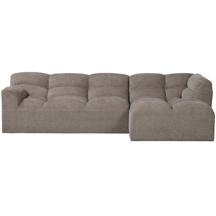 WOOOD Tibas Chaise Longue Hoekbank Rechts - Geweven Stof - Zand