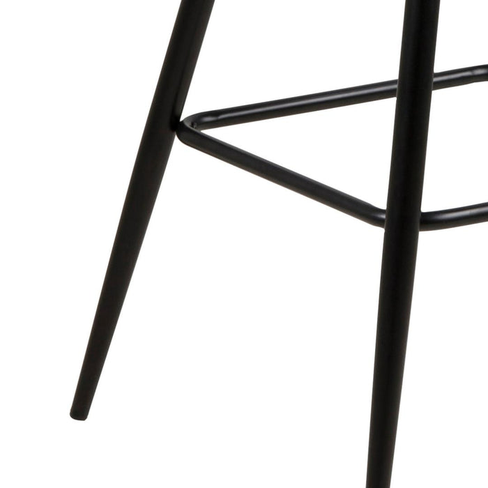 Giga Living - Barstoel Lichtgrijs Stof - Zithoogte 65cm - Willy - Set van 2