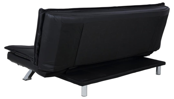 Giga Living - Slaapbank - Zwart PU Leer - 196x98x91cm - Grona