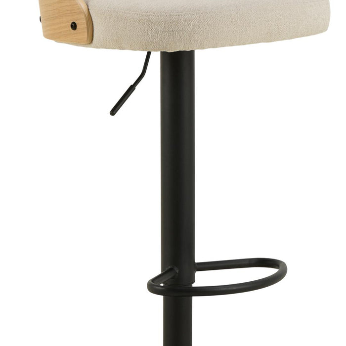 Giga Living - Barkruk - Beige Stof - Zithoogte 84cm - Lucas - Set van 2