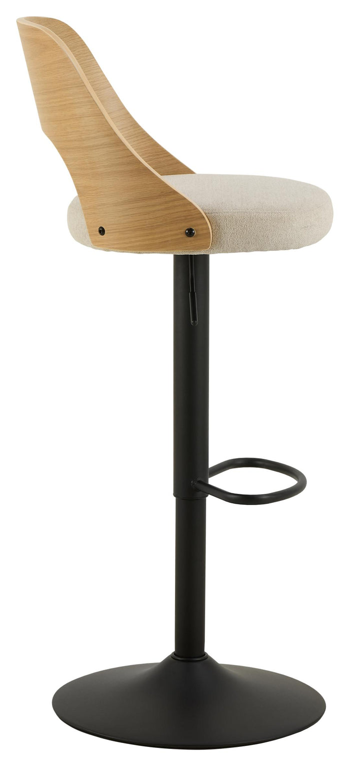 Giga Living - Barkruk - Beige Stof - Zithoogte 84cm - Lucas - Set van 2