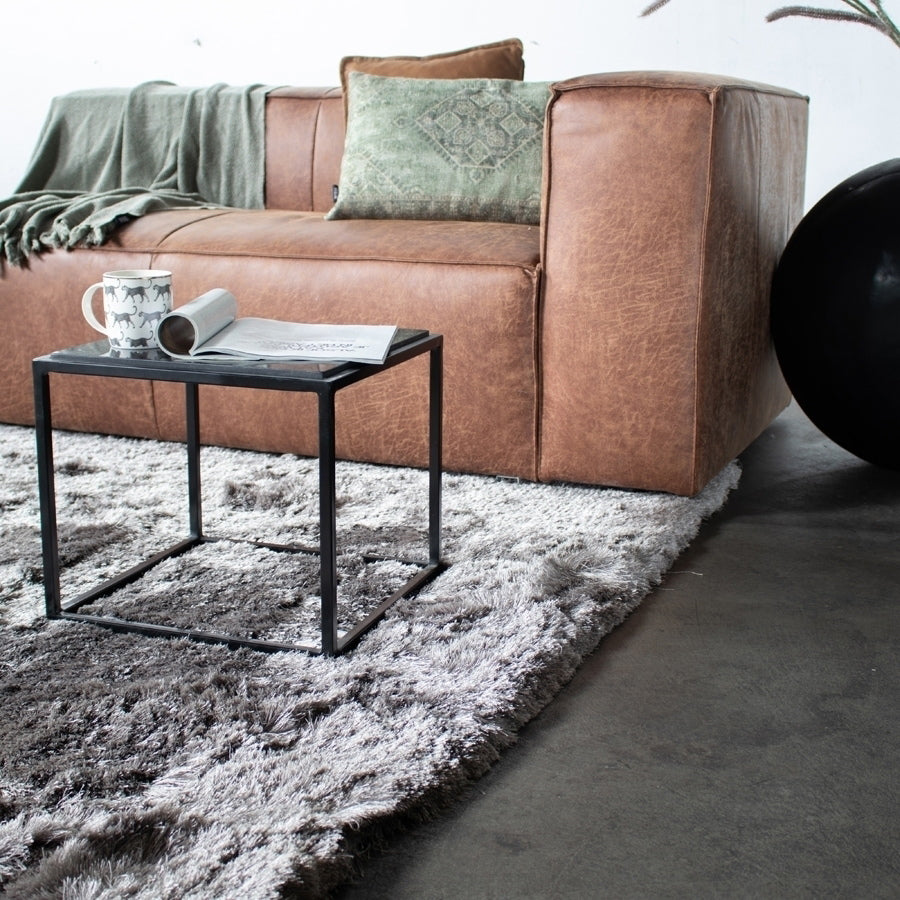 Giga Meubel - Vloerkleed 160x230 - Katoen Polyester - Grijs - Vloerkleed Olav