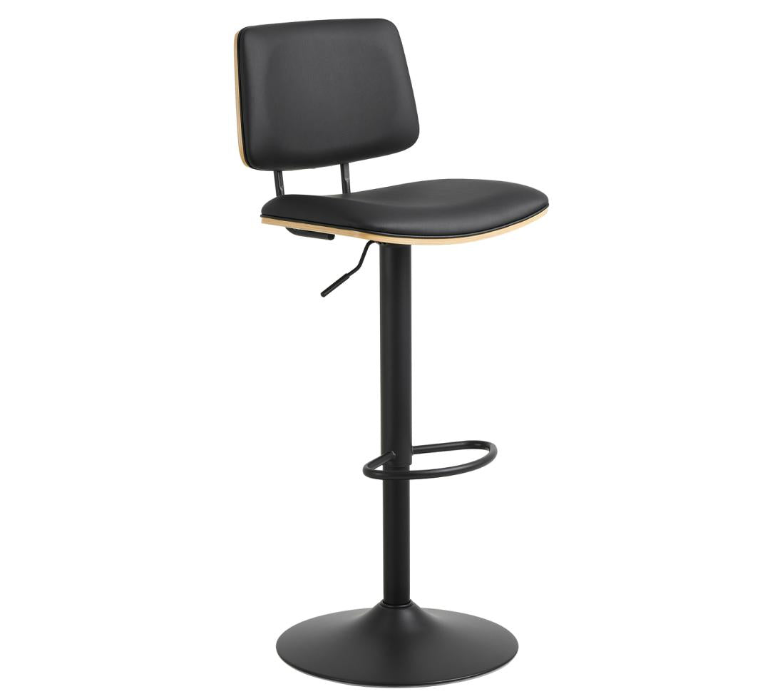 Giga Living - Barkruk - Zwart PU leer - Zithoogte 85cm - Muris