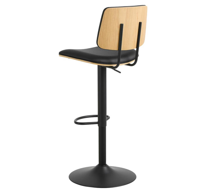 Giga Living - Barkruk - Zwart PU leer - Zithoogte 85cm - Muris