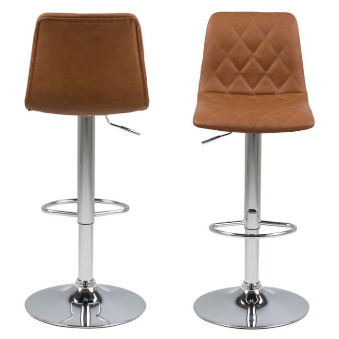 Giga Living - Barkruk - Bruin PU leer - Zithoogte 82cm - Framsta