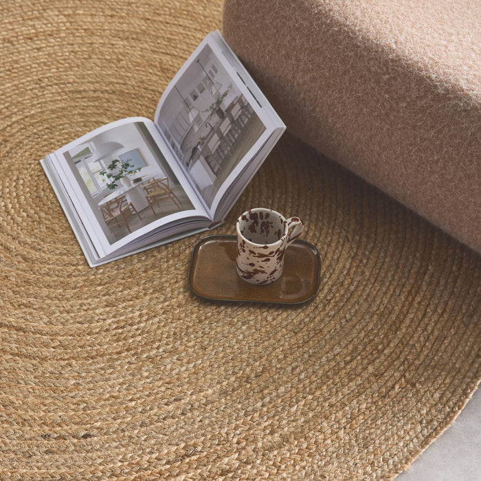 sweeek - Ronde jute binnentapijt, natuurlijk