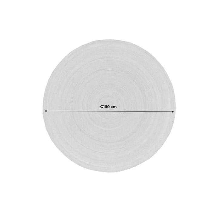 sweeek - Ronde jute binnentapijt, natuurlijk