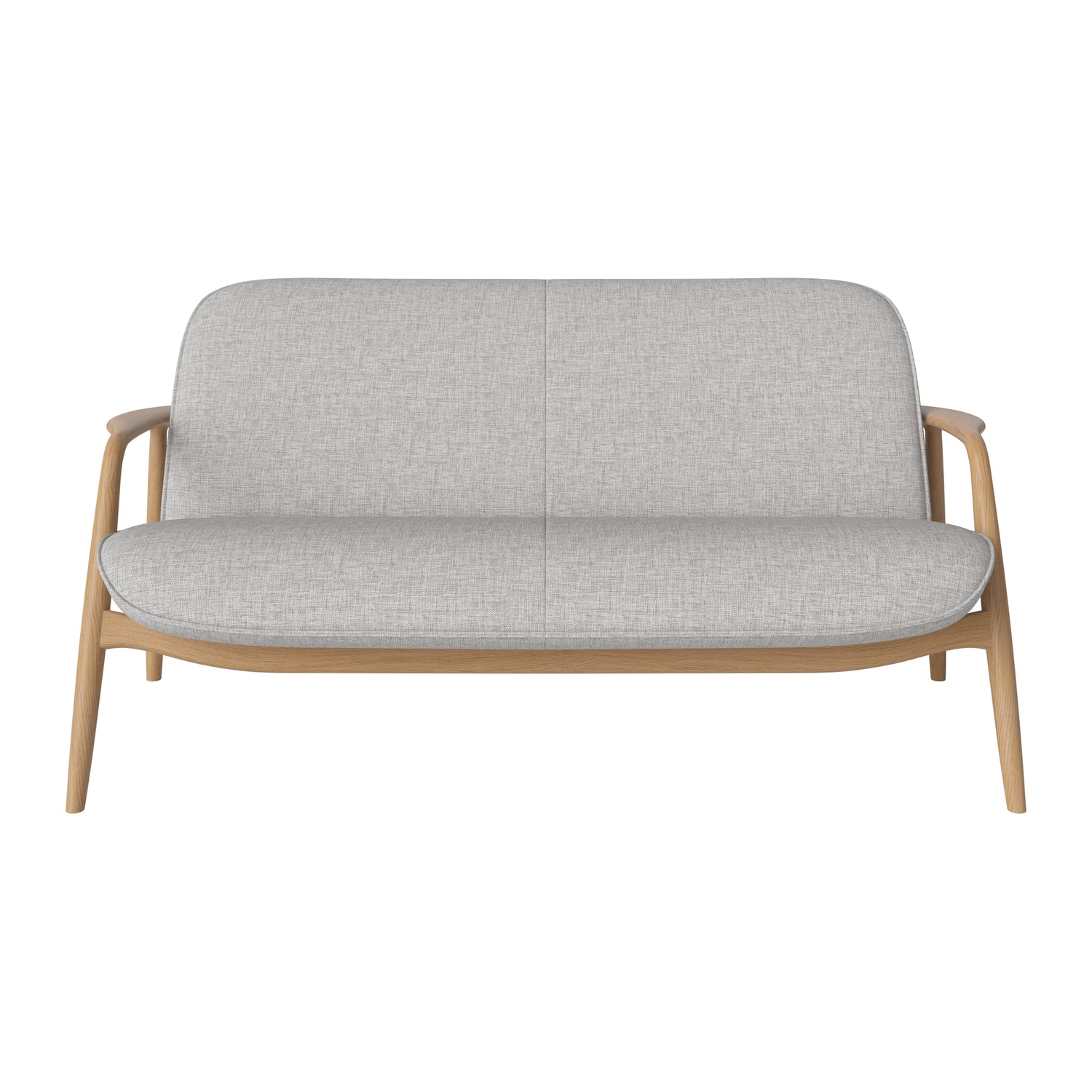 Bolia Bowie 2-zitsbank - Eiken - Lichtgrijs