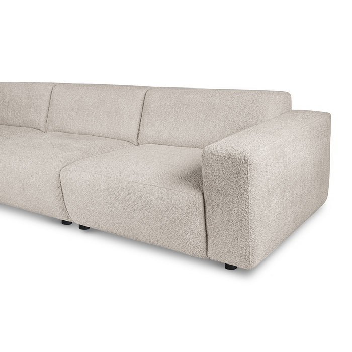 by fonQ Nova Hoekbank met Chaise Longue Links - Bouclé - Greige
