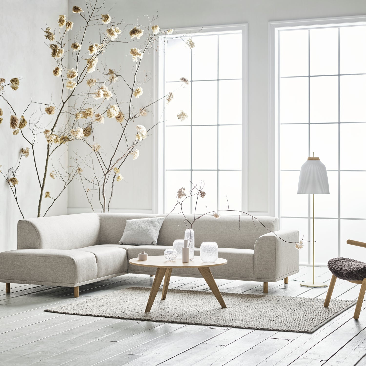 Bolia Braid Vloerkleed 170 x 240 cm - Light Grey