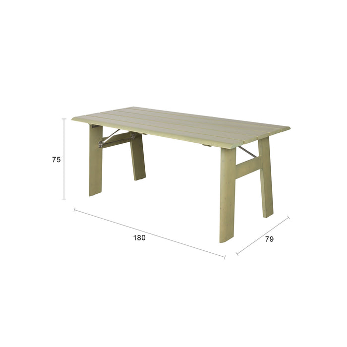 Zuiver Avenue Picknicktafel 180 x 79 cm Hout Groen