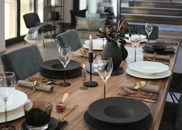 Villeroy & Boch Serviesset Manufacture Rock - Wit - 12-delig | 4 personen - 4 dinerborden, 4 ontbijtborden en 4 pastaborden