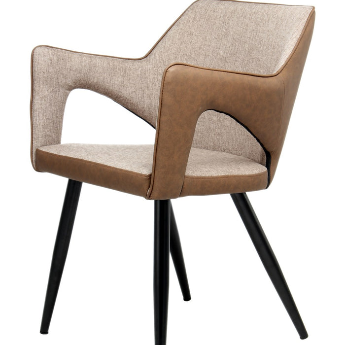 Stoel, set van 2 Beige ijzer trendy