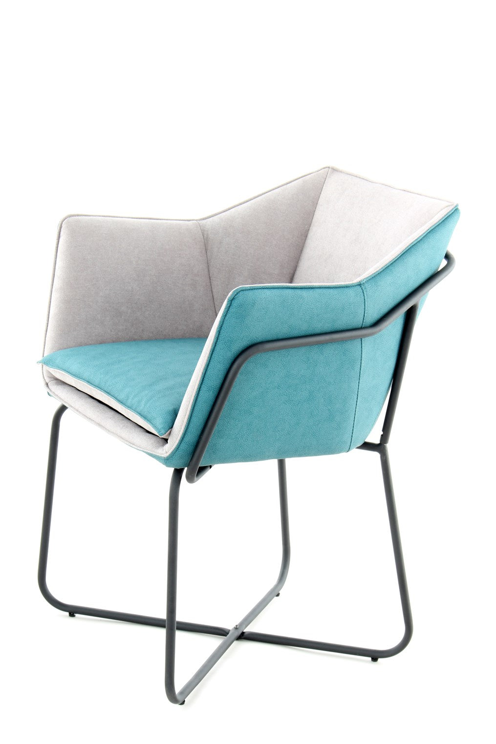 Grijs | petrol metalen stoel comfortabel, trendy