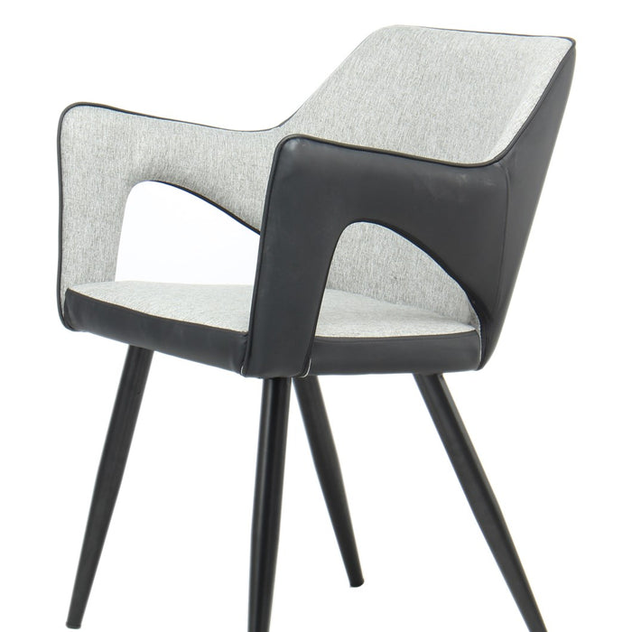 Stoel, set van 2 grijs ijzer trendy