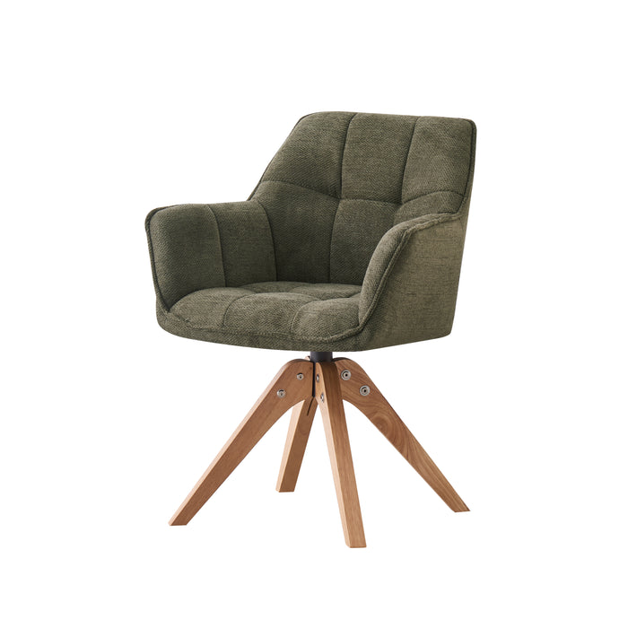 Groene ijzeren stoel stabiel en robuust, hoogwaardige afwerking, comfortabel