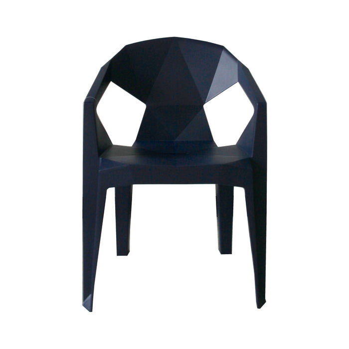 Marineblauwe polypropyleen stoel modern, robuust, gemakkelijk schoon te maken