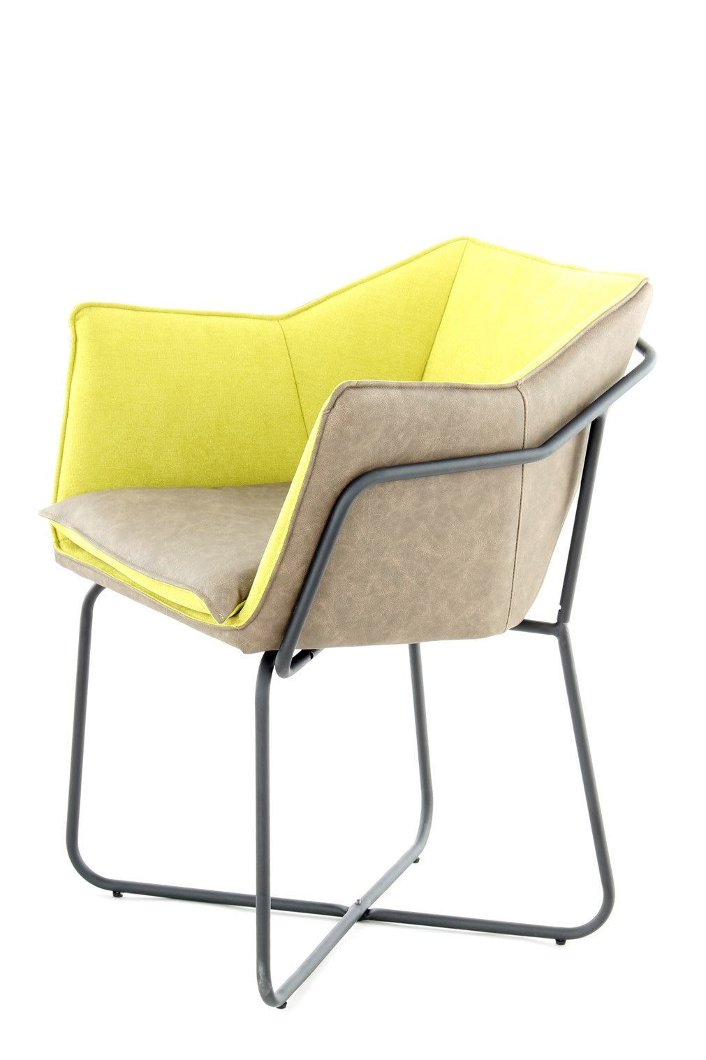 Groen | taupe metalen stoel comfortabel, trendy