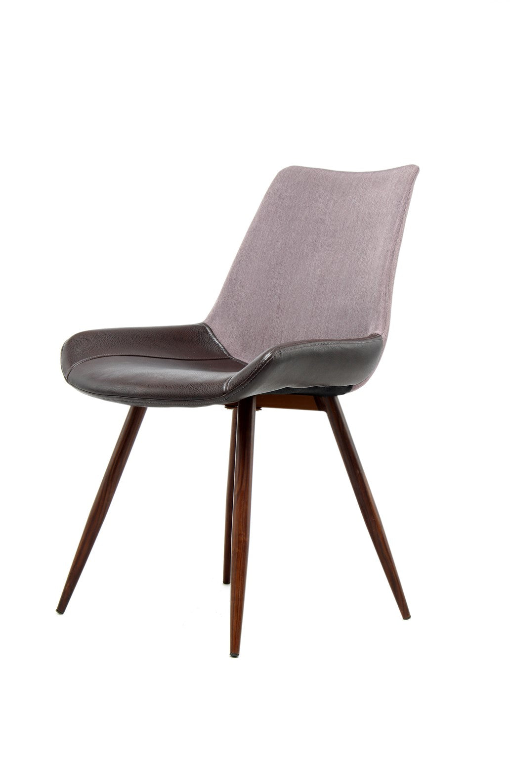 Stoel, set van 2 paars|donkerbruin metaal onderhoudsvriendelijk, comfortabel, modern