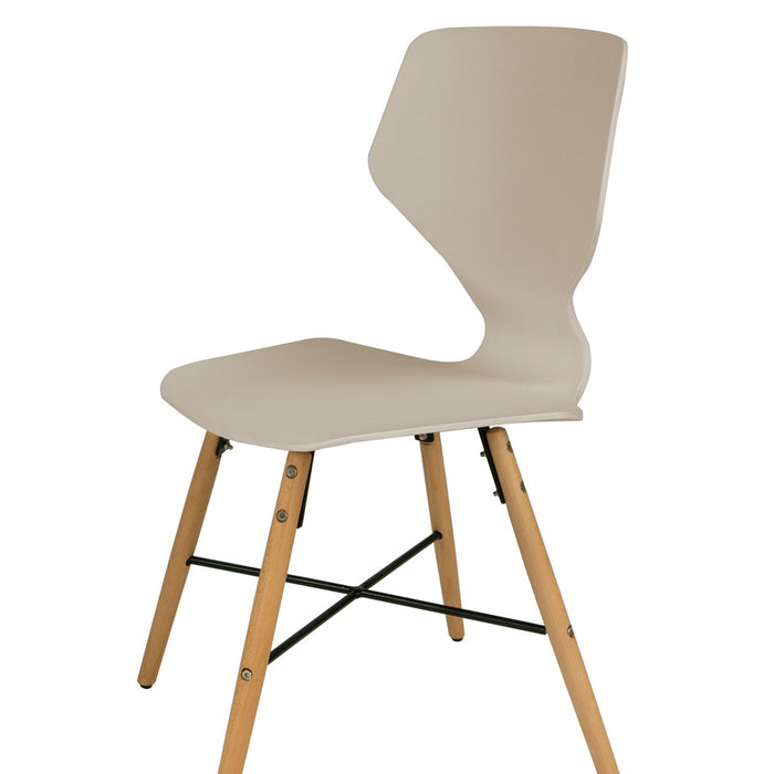 Stoel, set van 4 Beige ijzer onderhoudsvriendelijk, comfortabel