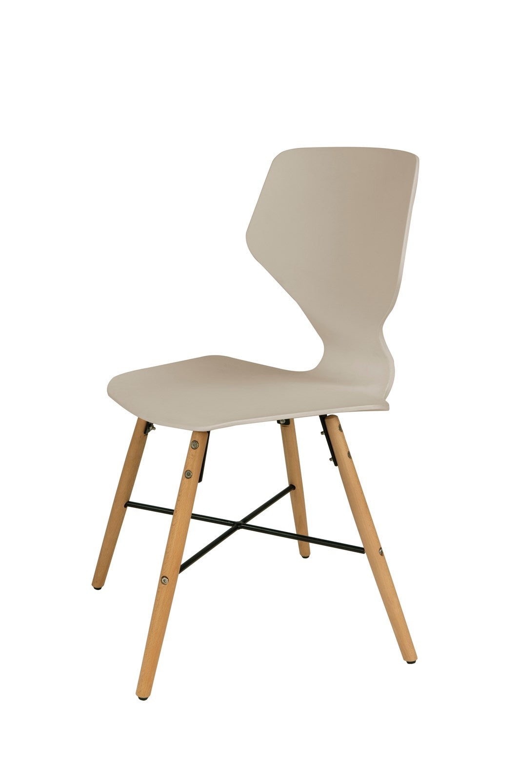 Stoel, set van 4 Beige ijzer onderhoudsvriendelijk, comfortabel