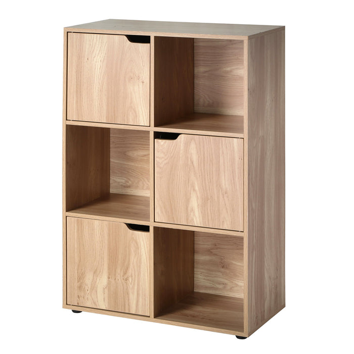 Calicosy - Kast met 3 deuren MODU - Houten effect H90 cm