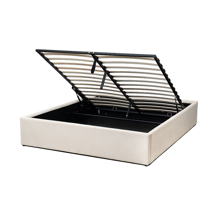 Calicosy - Opbergbed ROMY - 160x200 cm - Beige fluweel