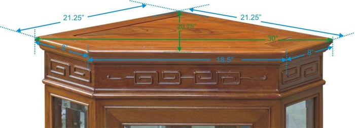 Fine Asianliving Chinese Display Hoekkast Rosewood