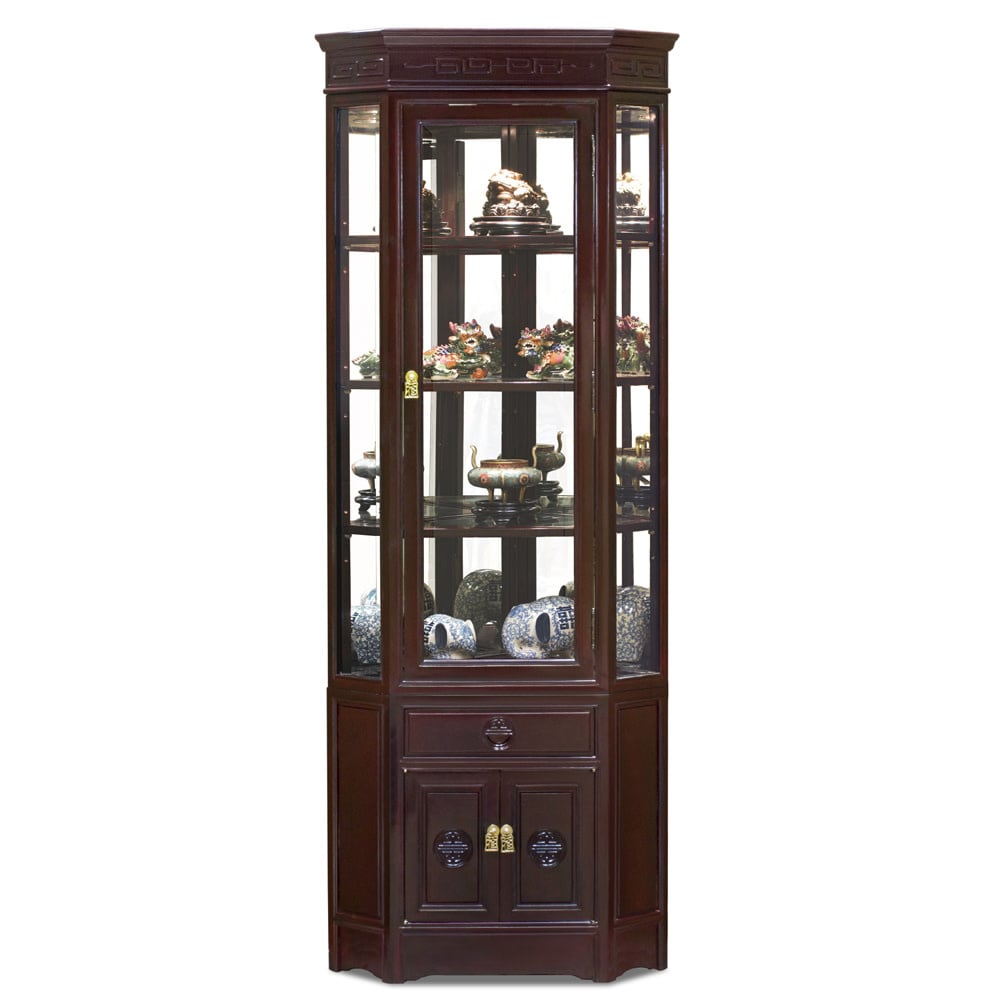 Fine Asianliving Chinese Display Hoekkast Rosewood