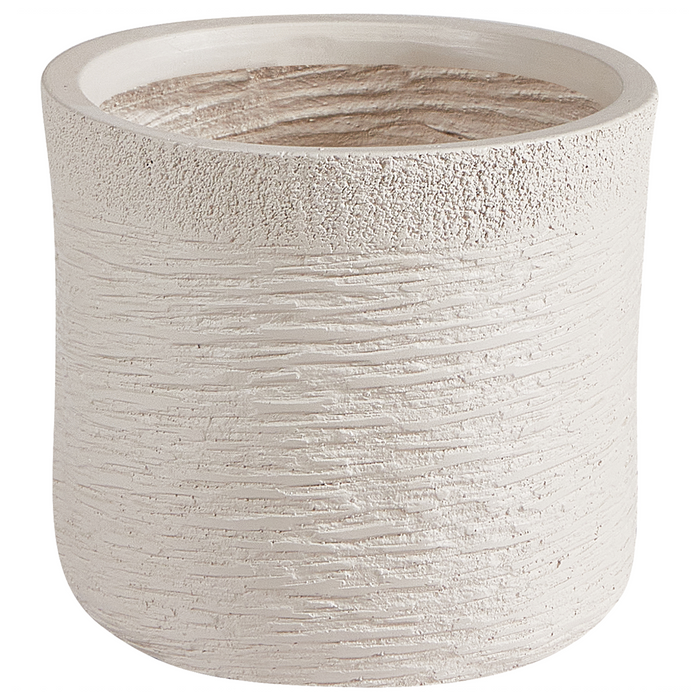 Beliani - SAMOS - Bloempot - Beige - 26 cm - Klei-vezelmengsel