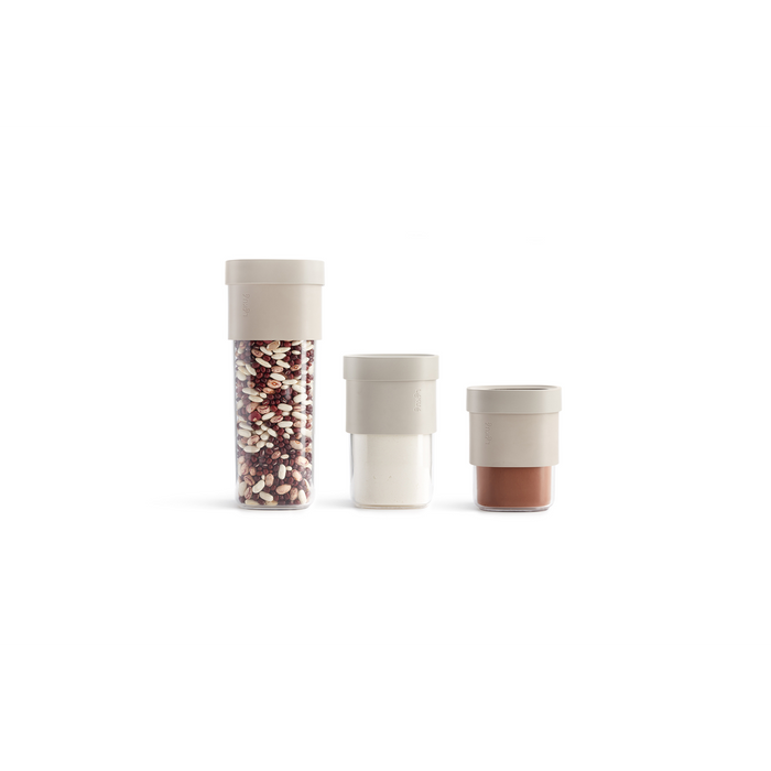 Flip Storage Voorraadbussen, set van 3 - Beige